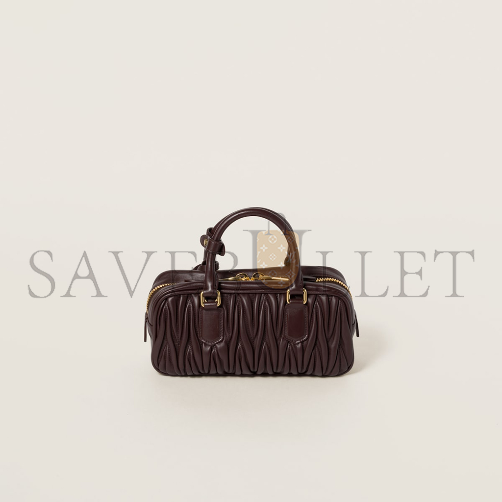 MIU MIU ARCADIE MATELASSÉ NAPPA LEATHER BAG 5BB142 (22*10.5*7.5cm)